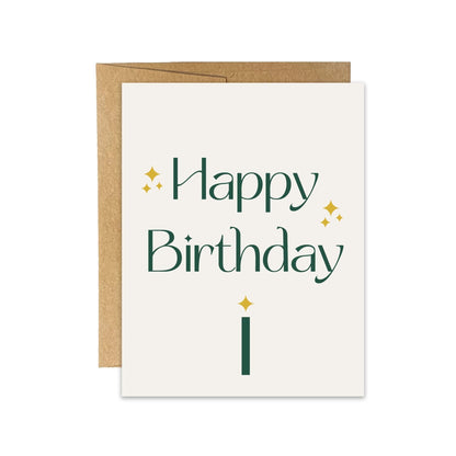 Green Sparkle Birthday Card - Blú Rose