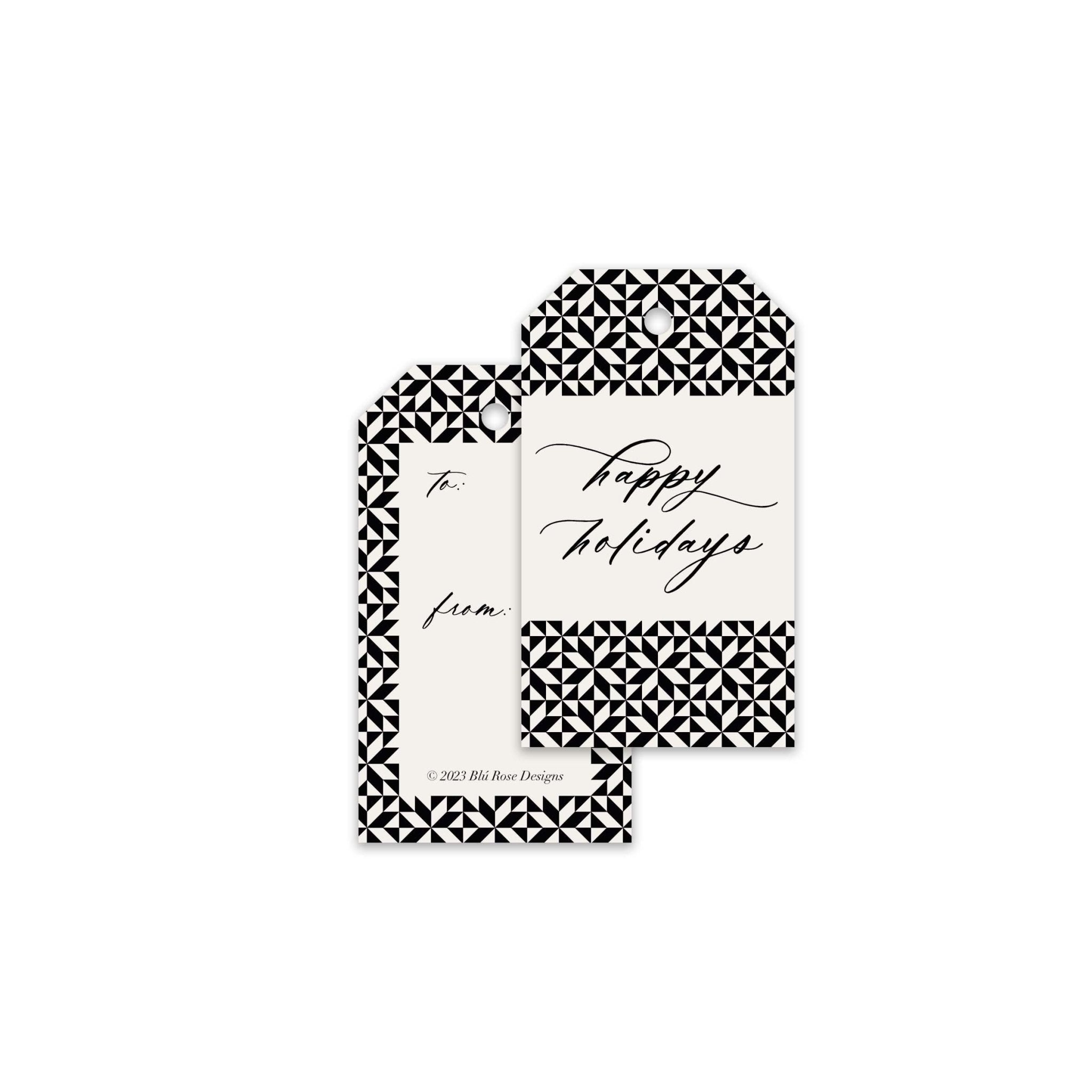 Holiday Pattern Christmas Gift Tags | Blú Rose