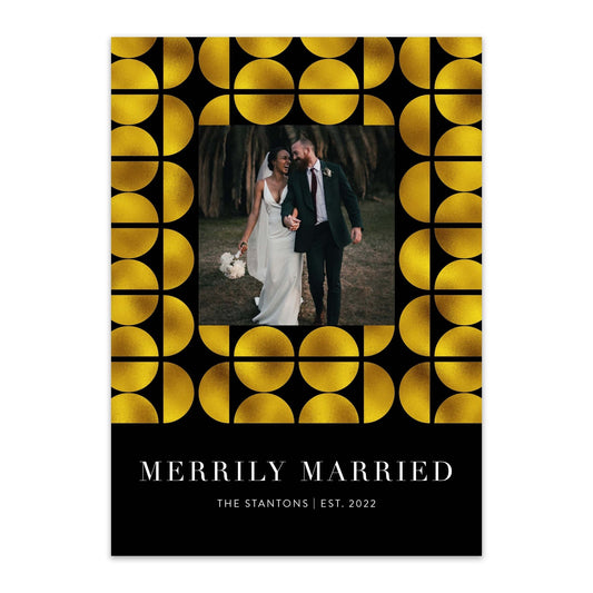 Merrily Married Photo Holiday Cards - Blú Rose