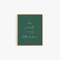 Have Yourself a Merry Little Christmas typography art print in green