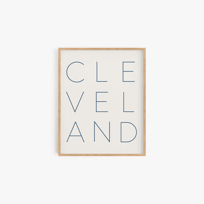 Minimalist Cleveland Art Print - Blú Rose