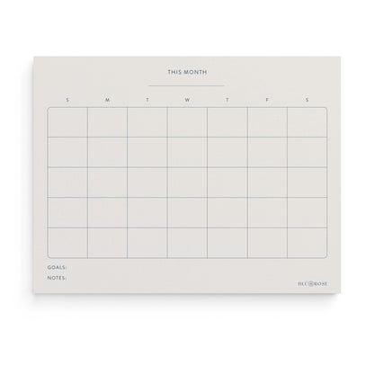 Minimalist Monthly Planner Notepad - Blú Rose