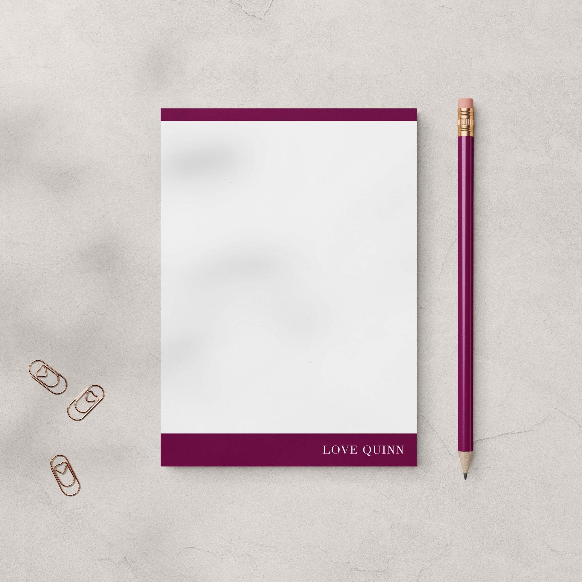 Personalized Mod Border Notepad | Blú Rose Designs