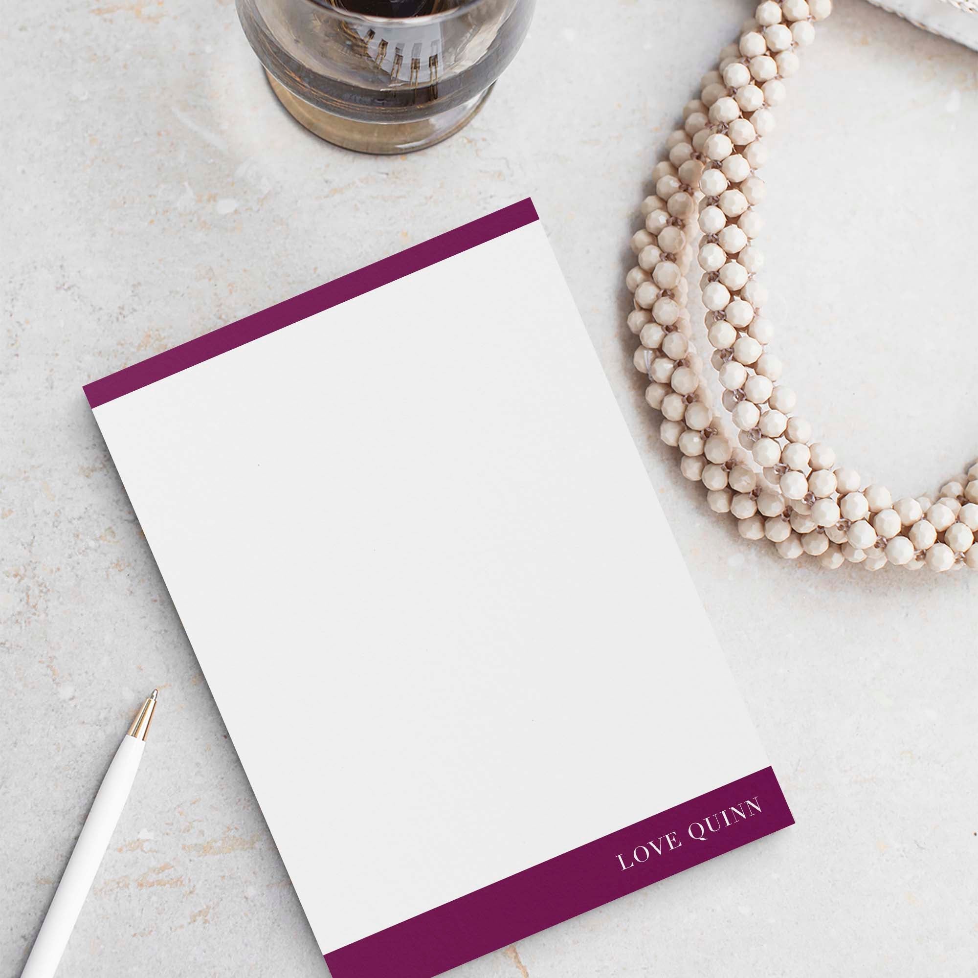 Personalized Mod Border Notepad | Blú Rose Designs