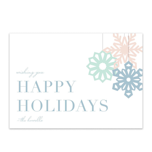 Modern Snowflake Holiday Cards - Blú Rose