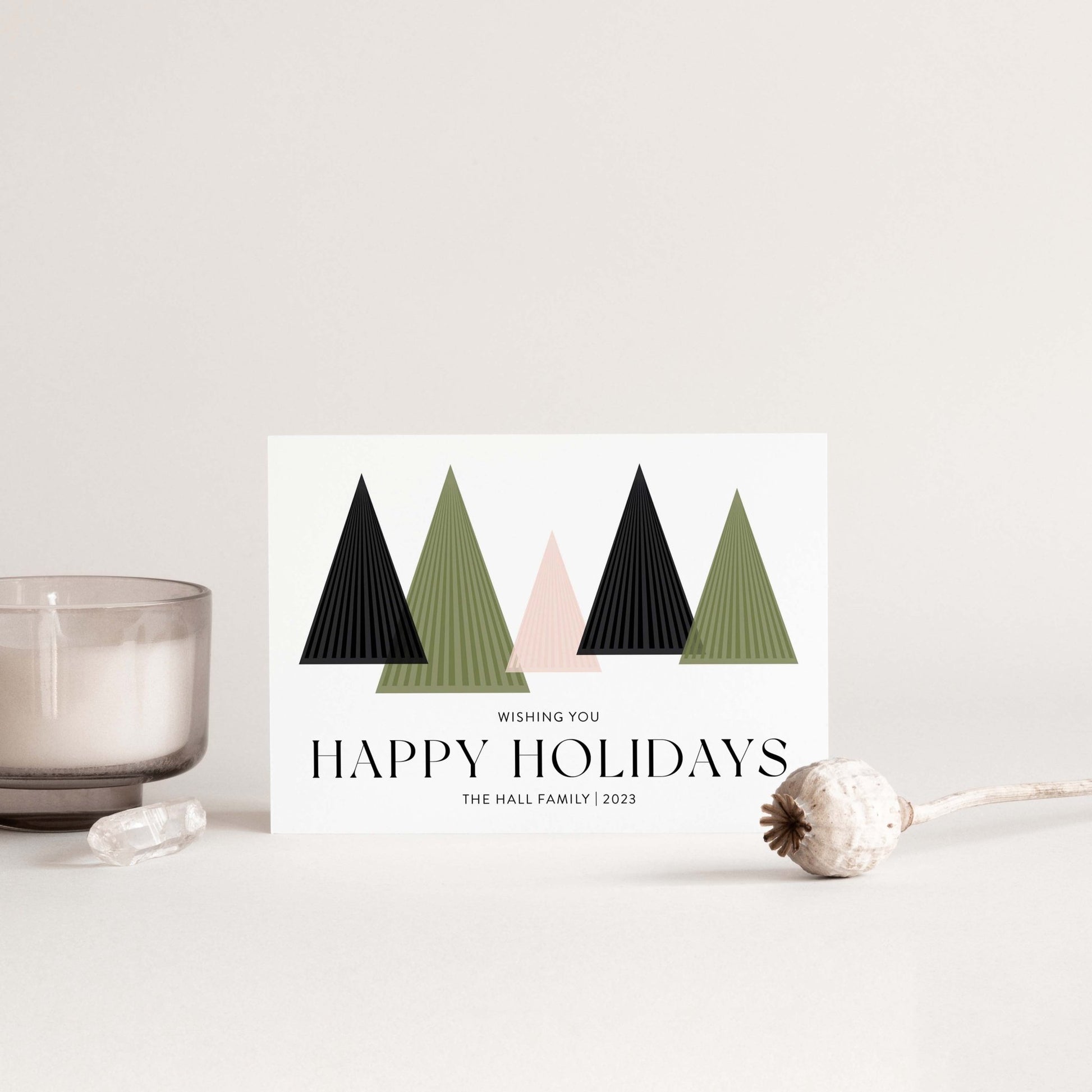 Modern Trees Holiday Cards - Blú Rose
