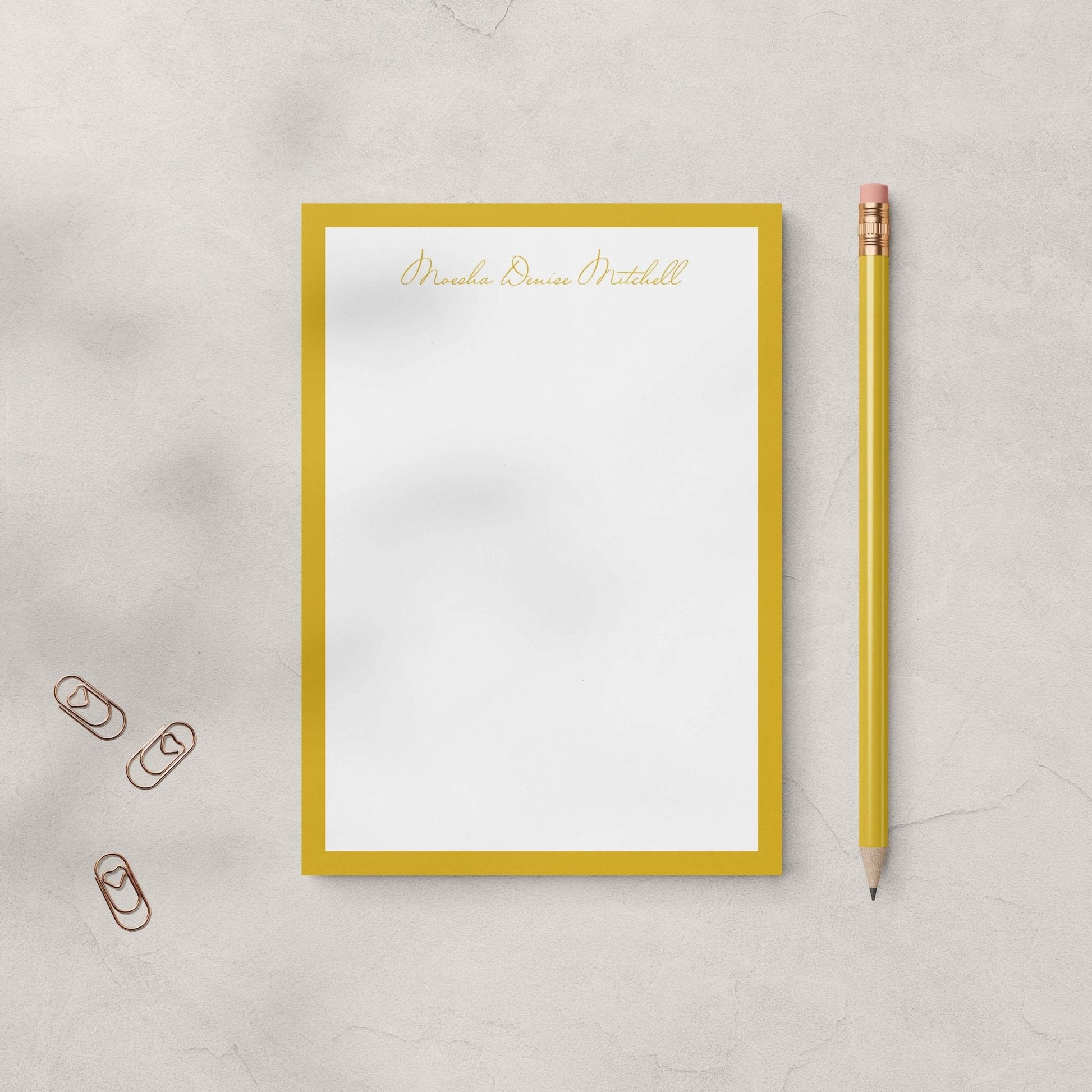 Moesha Border Notepad - Blú Rose