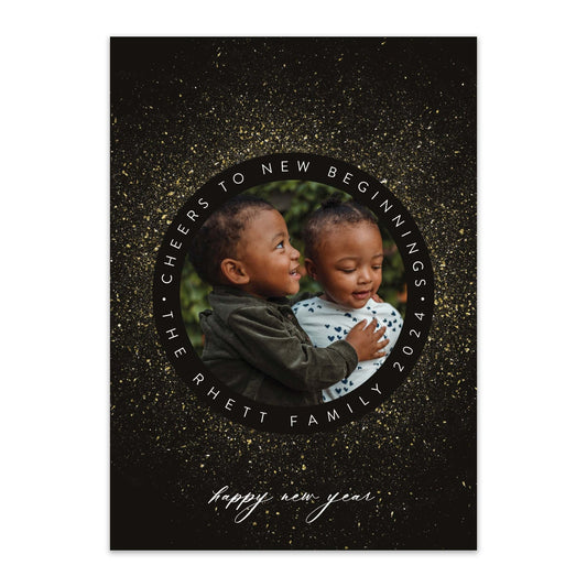 New Year Sparkle Photo Holiday Cards - Blú Rose