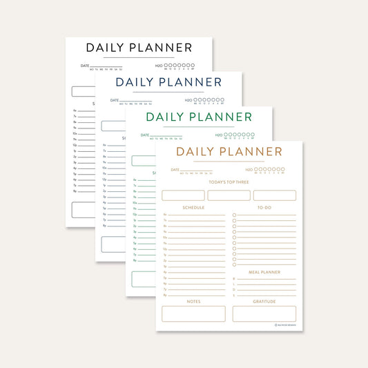 Printable Minimalist Daily Planner - Blú Rose