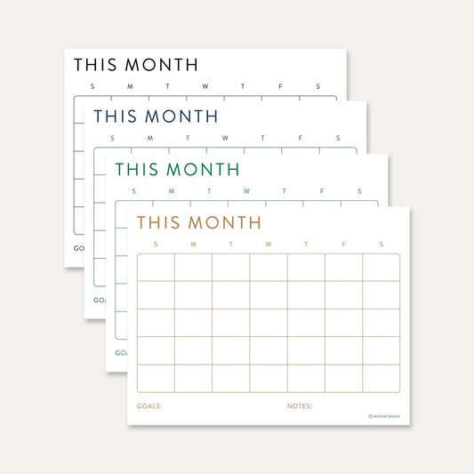 Printable Minimalist Monthly Planner - Blú Rose
