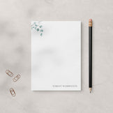 Personalized Simple Floral Notepad | Blú Rose Designs