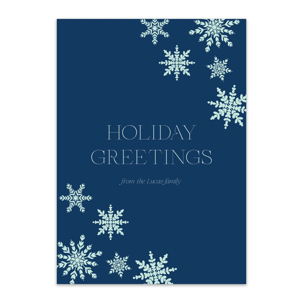 Snowflake Greetings Holiday Cards - Blú Rose