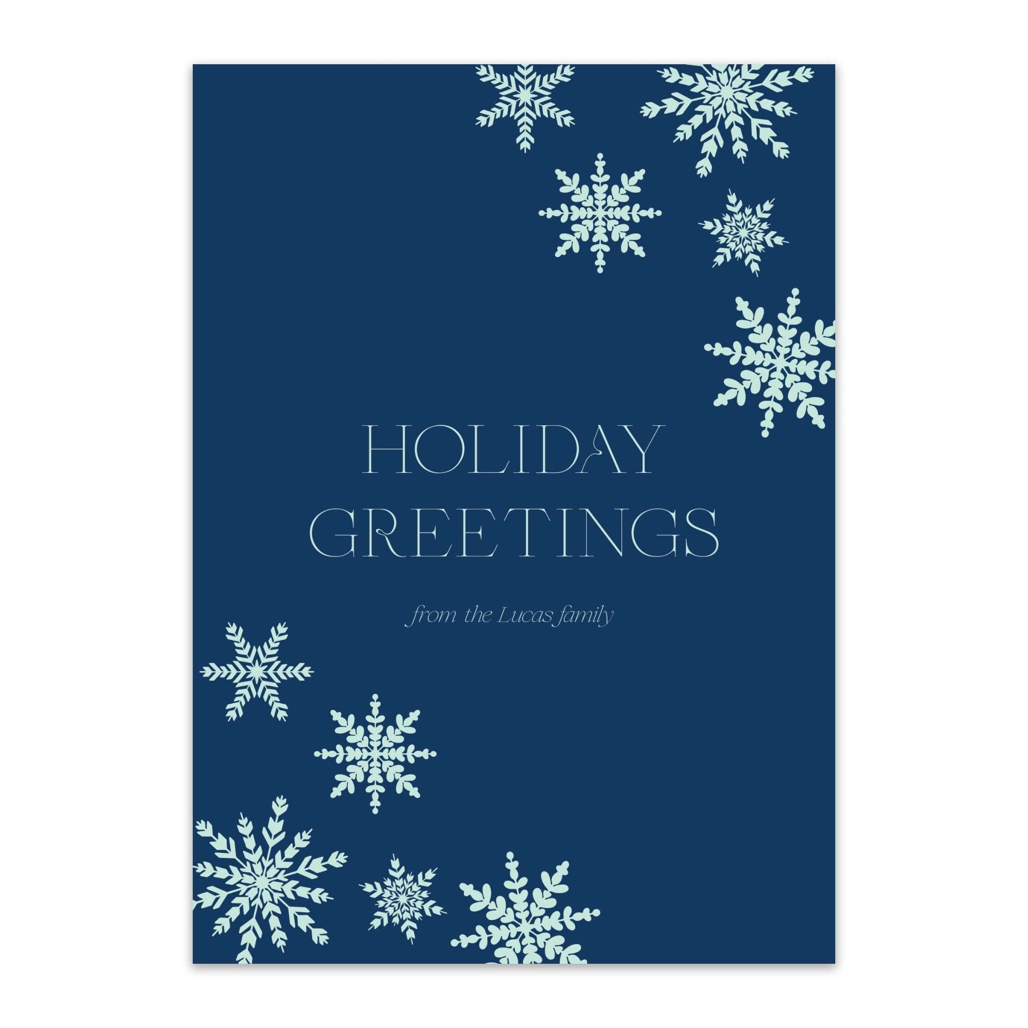 Snowflake Greetings Holiday Cards - Blú Rose