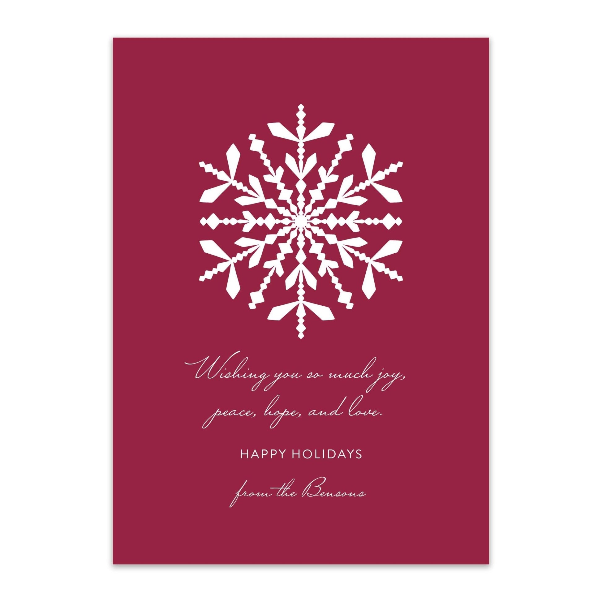 Snowflake Holiday Cards - Blú Rose