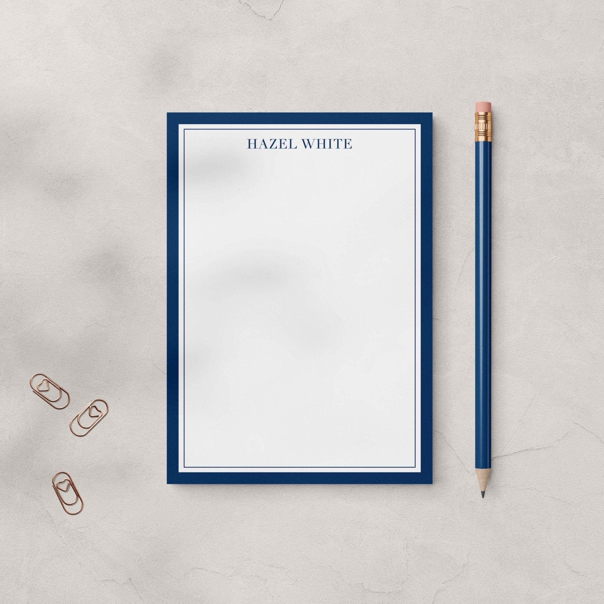 Personalized Traditional Border Notepad | Blú Rose
