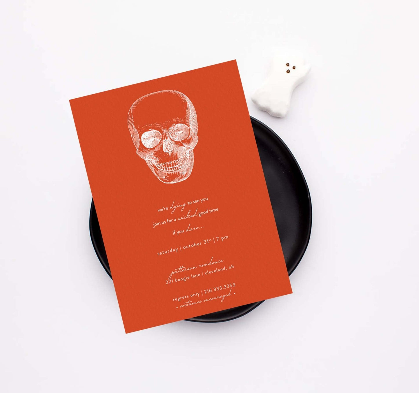 White Skull Invitations - Blú Rose